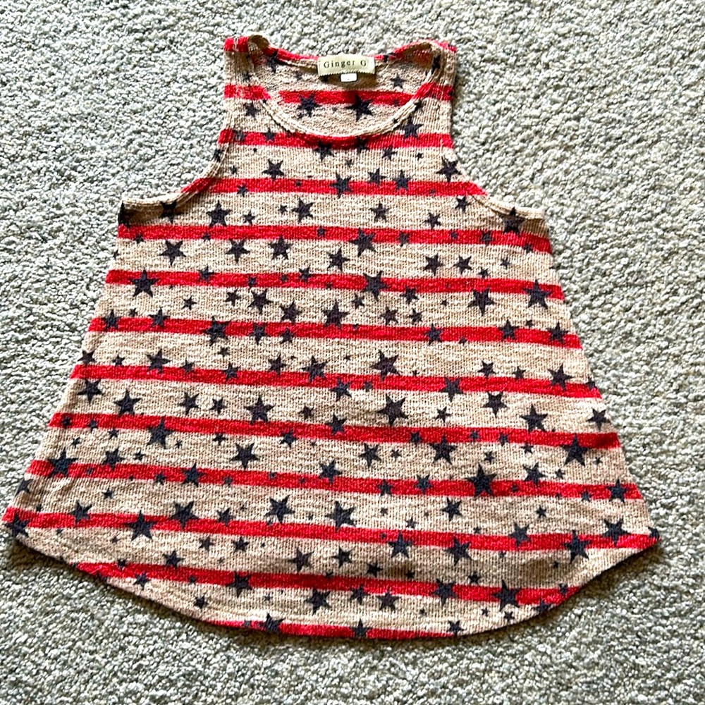 Ginger G Tank Top Stars and Stripes, 4th of July